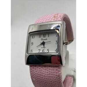 Xandu Ladies Pink Cuff Band Watch New Battery!